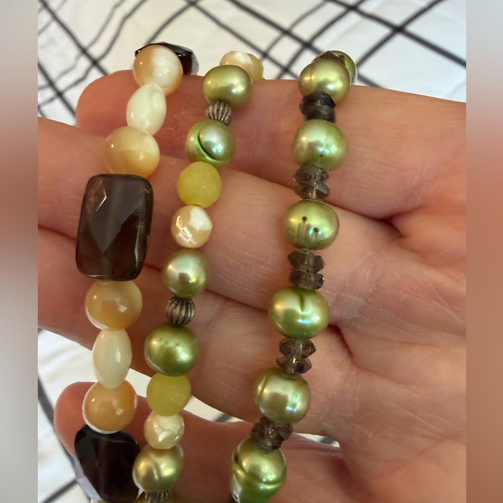 Ross-Simons Multi Stone Necklace in Brown and Green Tones - Picture 8 of 11